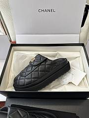 Chanel Black Quilted Leather CC Turnlock Platform Mules - 2