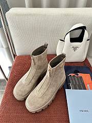 Prada Beige Brushed Suede Booties 50mm - 6
