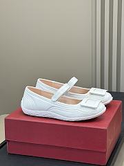 Roger Vivier Viv Low Mary Janes In Leather White - 5