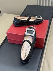 Roger Vivier Viv Low Mary Janes In Leather Black - 3
