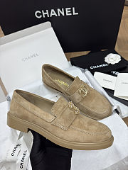 Chanel Moccasins Suede Kidskin Beige - 3