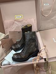Miumiu Leather Laced Booties Brown 35mm 5U316E - 6