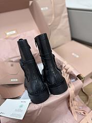 Miumiu Leather Laced Booties Black 35mm 5U316E - 5