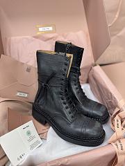 Miumiu Leather Laced Booties Black 35mm 5U316E - 4