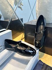 Prada Naplak Patent Leather Ballerinas Black - 3