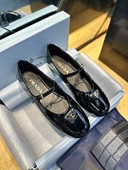 Prada Naplak Patent Leather Ballerinas Black - 2