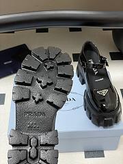 Prada Brushed Patent Leather Monolith Mary Janes Black - 4