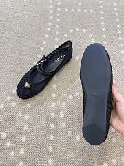 Prada Mesh Fabric Ballerinas Black 1F915N - 6