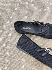 Prada Mesh Fabric Ballerinas Black 1F915N - 5
