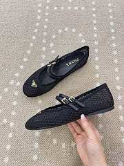Prada Mesh Fabric Ballerinas Black 1F915N - 4