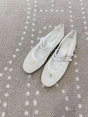 Prada Mesh Fabric Ballerinas Ivory 1F915N - 2