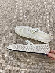 Prada Mesh Fabric Ballerinas Ivory 1F915N - 4