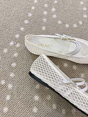 Prada Mesh Fabric Ballerinas Ivory 1F915N - 5