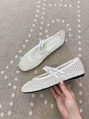 Prada Mesh Fabric Ballerinas Ivory 1F915N - 6