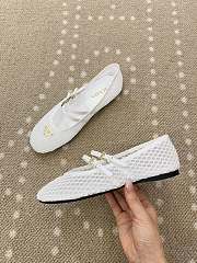 Prada Mesh Fabric Ballerinas White 1F915N - 3