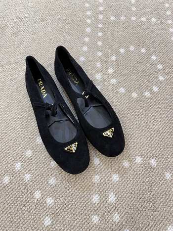 Prada Suede Ballerinas Black 1F793N