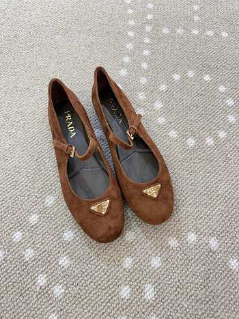 Prada Suede Ballerinas Brown 1F793N