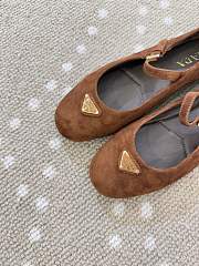 Prada Suede Ballerinas Brown 1F793N - 4