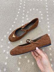 Prada Suede Ballerinas Brown 1F793N - 6