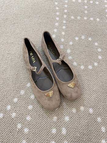 Prada Suede Ballerinas Beige 1F793N
