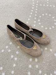 Prada Suede Ballerinas Beige 1F793N - 2