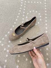 Prada Suede Ballerinas Beige 1F793N - 5