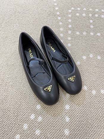 Prada Nappa Leather Ballerinas Black 1F793N