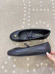 Prada Nappa Leather Ballerinas Black 1F793N - 4