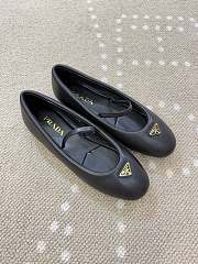 Prada Nappa Leather Ballerinas Black 1F793N - 5