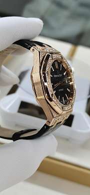 Audemars Piguet Royal Oak Watches Rose Gold Diamond Black/Dial 37mm - 6