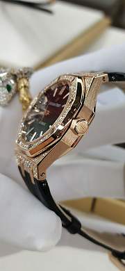 Audemars Piguet Royal Oak Watches Rose Gold Diamond Black/Dial 37mm - 3