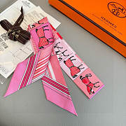 Hermes Twilly Couvertures Nouvelles Pink - 5x86cm - 3