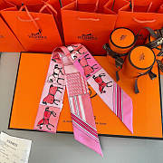 Hermes Twilly Couvertures Nouvelles Pink - 5x86cm - 2