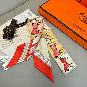 Hermes Twilly Couvertures Nouvelles Orange - 5x86cm - 2