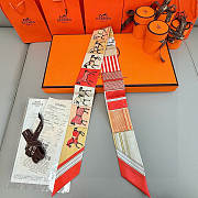 Hermes Twilly Couvertures Nouvelles Orange - 5x86cm - 4