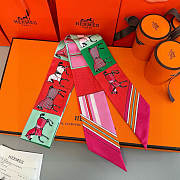 Hermes Twilly Couvertures Nouvelles Hot Pink - 5x86cm - 3