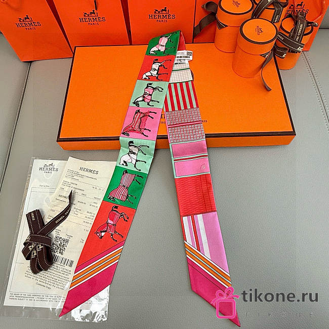 Hermes Twilly Couvertures Nouvelles Hot Pink - 5x86cm - 1