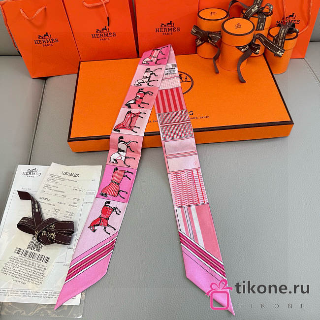 Hermes Twilly Couvertures Nouvelles Pink - 5x86cm - 1