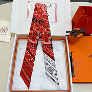 Hermes Eperon d'Or Bandana Twilly Orange - 5x86cm - 1