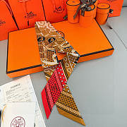 Hermes Eperon d'Or Bandana Twilly Beige - 5x86cm - 5