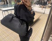 The Row Alger Shoulder Bag Textured Calfskin Leather in Black - 39x9.5x19cm - 6