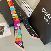 Chanel Silk Interlocking CC Logo Bandeau Black - 6x20cm - 5