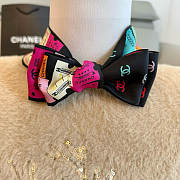 Chanel Silk Interlocking CC Logo Bandeau Black - 6x20cm - 3