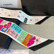 Chanel Silk Interlocking CC Logo Bandeau White - 6x20cm - 6