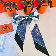 Hermes Springs Springs Twilly Blue - 5x86cm - 6