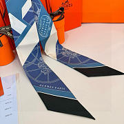 Hermes Springs Springs Twilly Blue - 5x86cm - 5