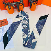 Hermes Springs Springs Twilly Blue - 5x86cm - 3