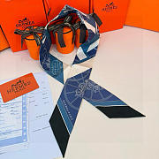 Hermes Springs Springs Twilly Blue - 5x86cm - 2