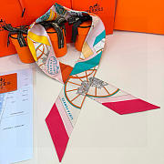 Hermes Springs Springs Twilly Pink - 5x86cm - 6