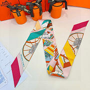 Hermes Springs Springs Twilly Pink - 5x86cm - 5